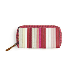 Dark Pink Striped Wallet - India