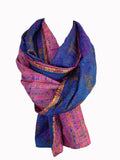 Pink and Blue Kantha Scarf - India
