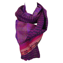 dark purple Indian kantha scarf