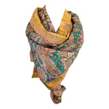 pale yellow indian kantha scarf